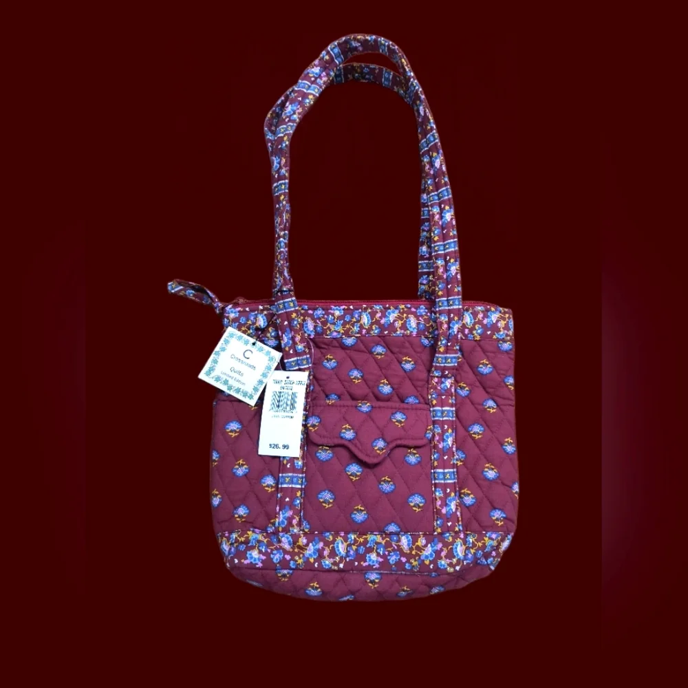 3/$10⭐ NWT Crossroads Quilts shoulder purse, "Dutch Apple" print #70003 - Picture 1 of 16